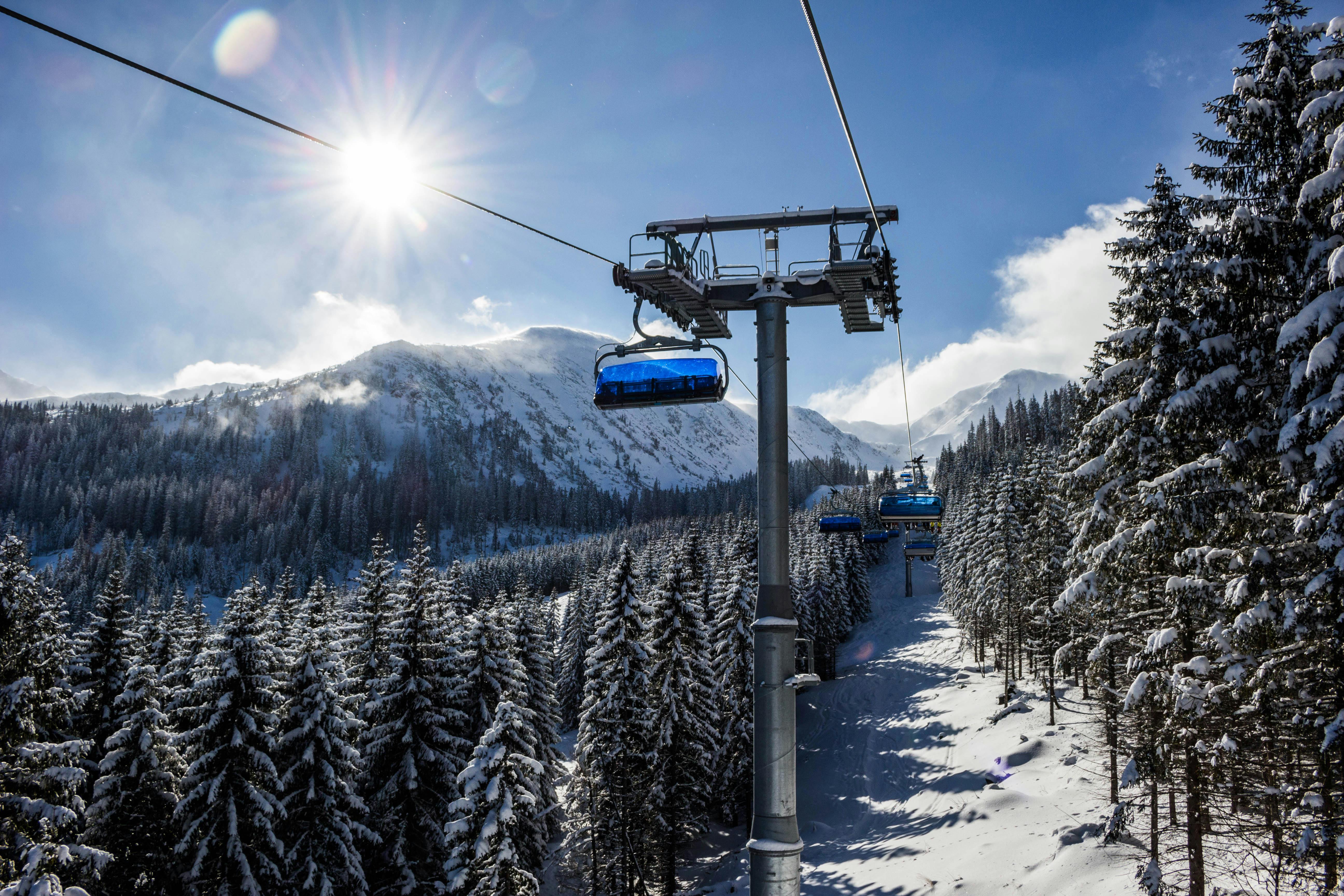 Chairlift at a winter resort