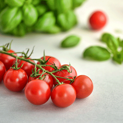 small plate with tomatoes